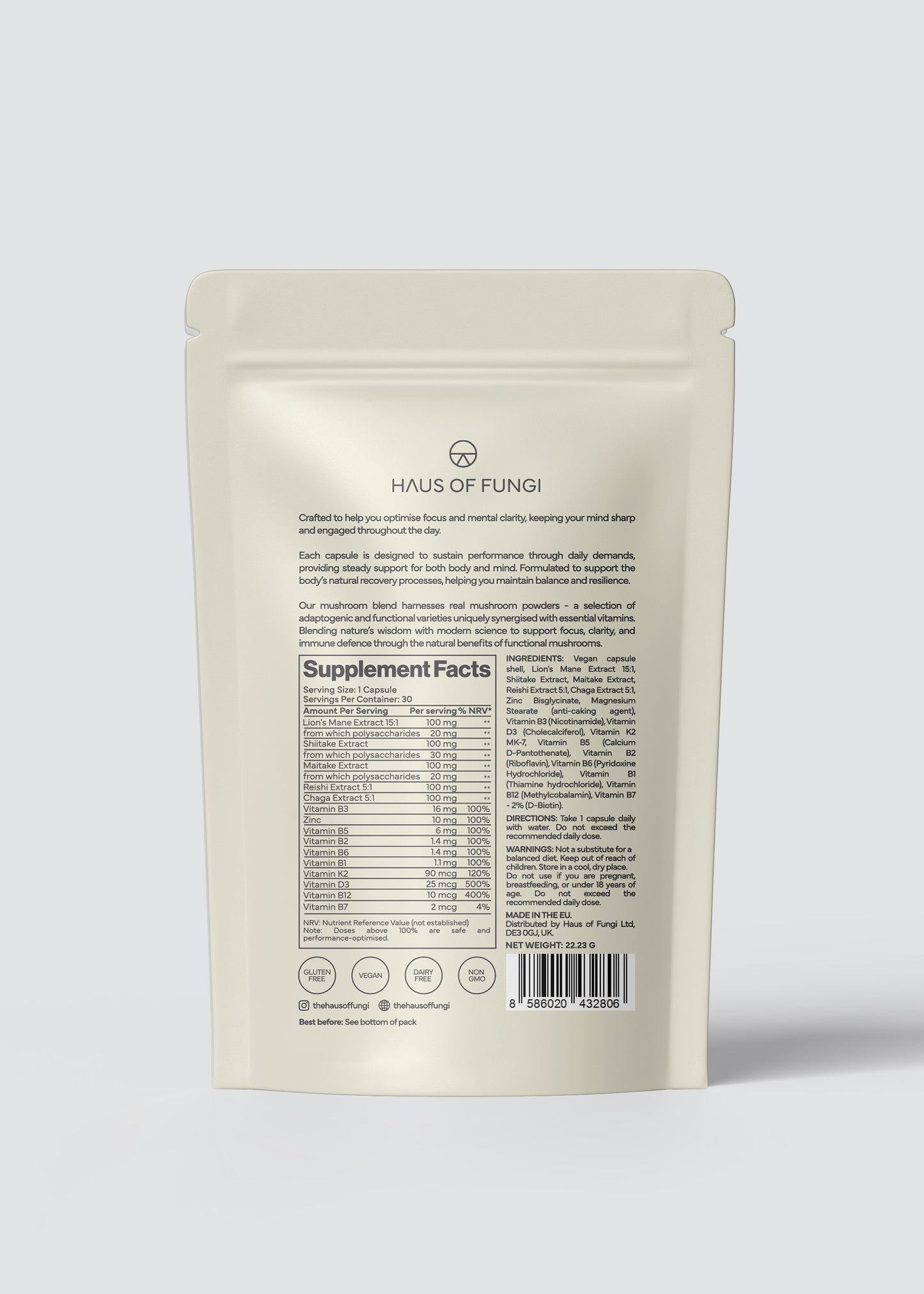 Haus of Fungi | Mushroom Blend + Vitamins